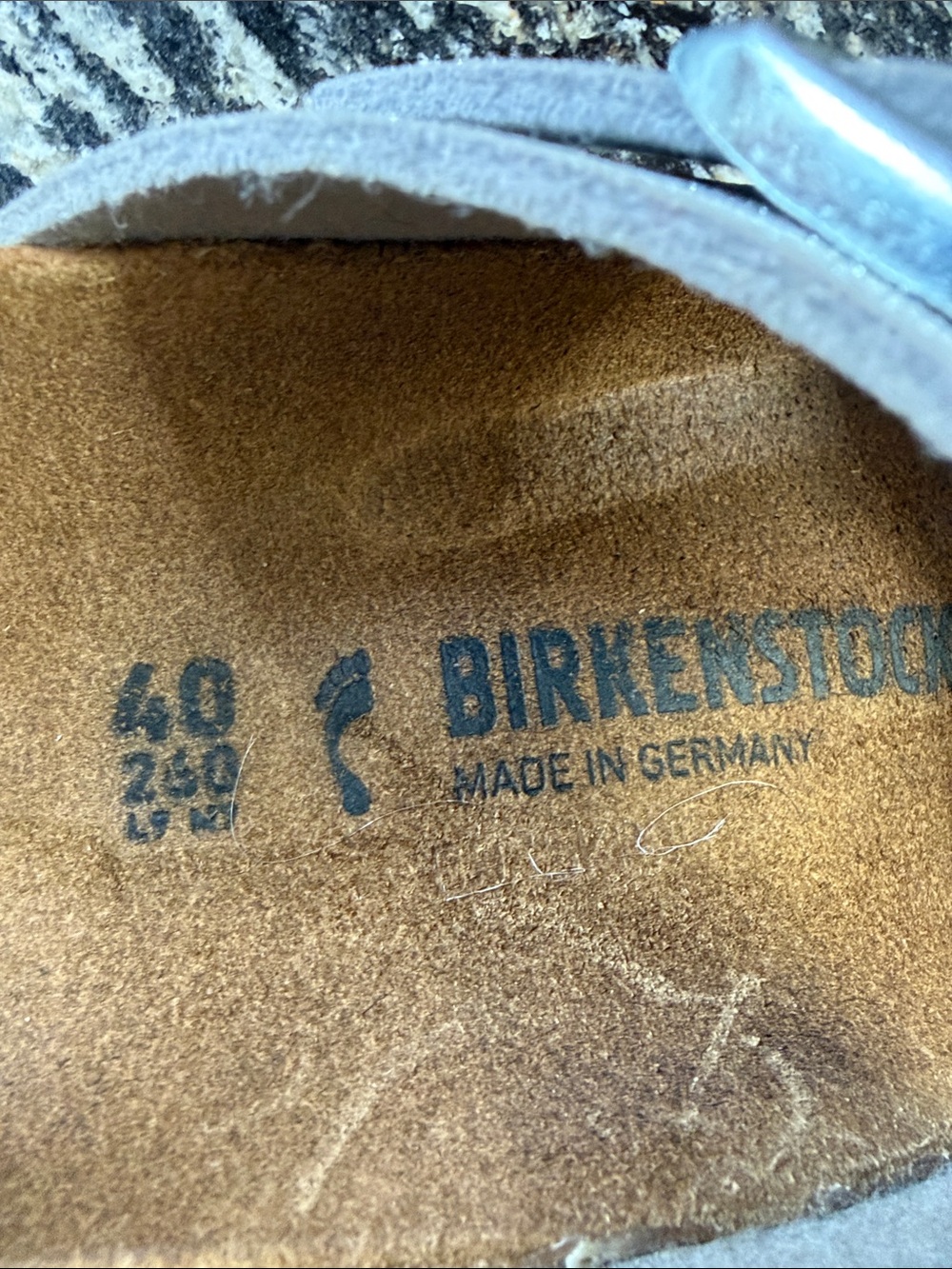 Birkenstock Silver Glitter Arizona Sandals with Dual Buckles Euro size 40 - Picture 9 of 11